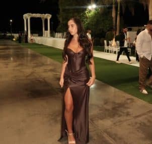 שמלת ערב חומה
